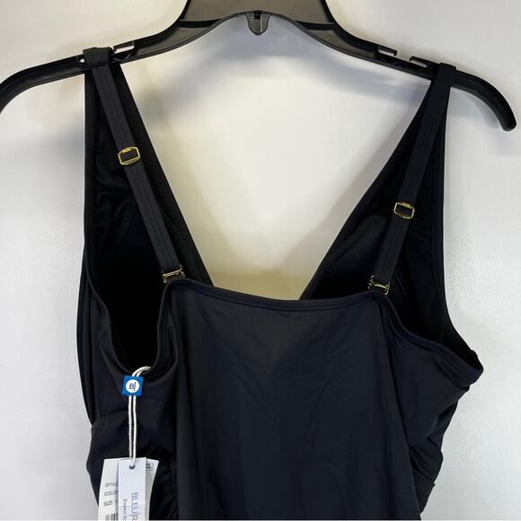 Bleu by Rod Beattie Ruched One Piece swimsuit black - 18W - Picture 8 of 10